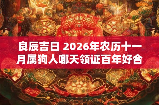 良辰吉日 2026年农历十一月属狗人哪天领证百年好合