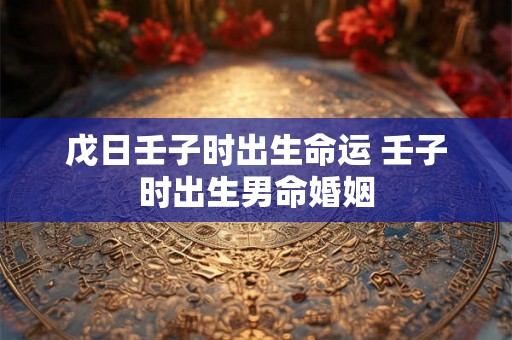 戊日壬子时出生命运 壬子时出生男命婚姻 戊日壬子时出生命运 壬子时出生男命婚姻