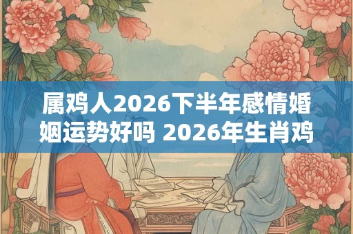 属鸡人2026下半年感情婚姻运势好吗 2026年生肖鸡的爱情运程详解