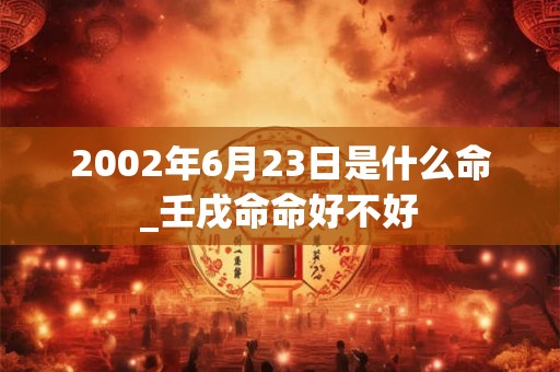 2002年6月23日是什么命_壬戌命命好不好