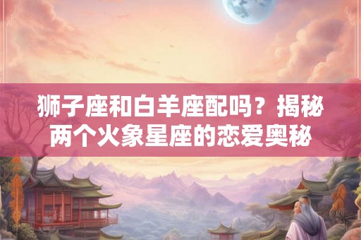狮子座和白羊座配吗？揭秘两个火象星座的恋爱奥秘