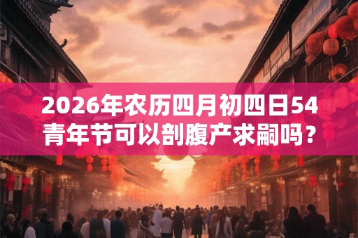 2026年农历四月初四日54青年节可以剖腹产求嗣吗？