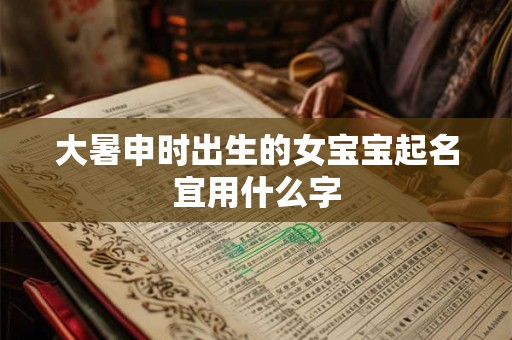 大暑申时出生的女宝宝起名宜用什么字