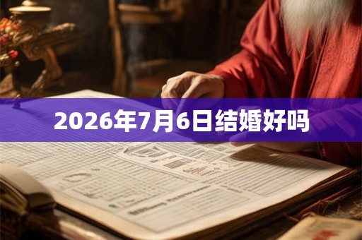 2026年7月6日结婚好吗
