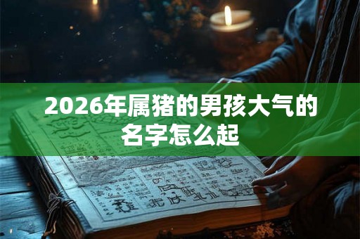 2026年属猪的男孩大气的名字怎么起