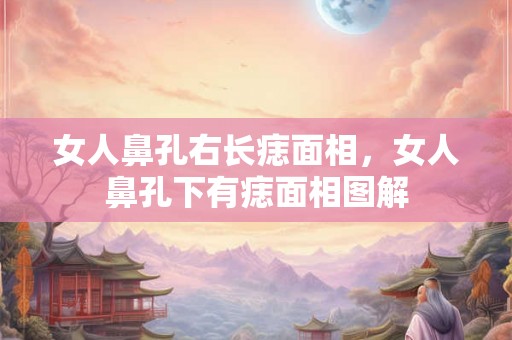 女人鼻孔右长痣面相,女人鼻孔下有痣面相图解 女人鼻孔右长痣面相,女人鼻孔下有痣面相图解