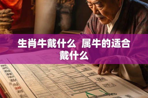 生肖牛戴什么  属牛的适合戴什么
