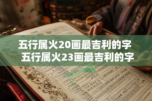 五行属火20画最吉利的字  五行属火23画最吉利的字