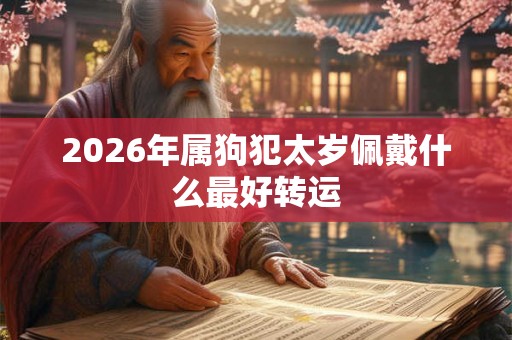 2026年属狗犯太岁佩戴什么最好转运
