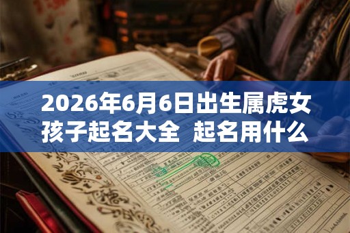 2026年6月6日出生属虎女孩子起名大全  起名用什么字好