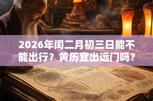 2026年闰二月初三日能不能出行?黄历宜出远门吗? 2026年闰二月初三日能不能出行?黄历宜出远门吗?
