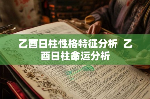 乙酉日柱性格特征分析  乙酉日柱命运分析