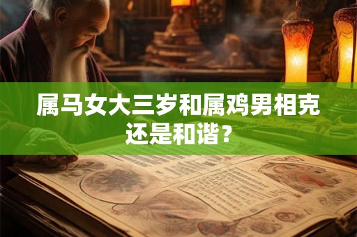 属马女大三岁和属鸡男相克还是和谐? 属马女大三岁和属鸡男相克还是和谐?