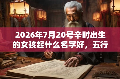 2026年7月20号辛时出生的女孩起什么名字好，五行是什么？