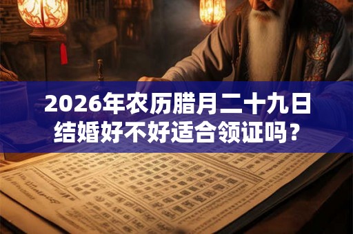 2026年农历腊月二十九日结婚好不好适合领证吗? 2026年农历腊月二十九日结婚好不好适合领证吗?