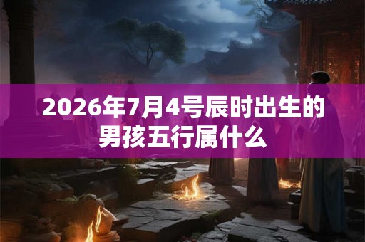 2026年7月4号辰时出生的男孩五行属什么