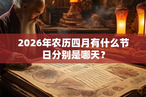 2026年农历四月有什么节日分别是哪天？