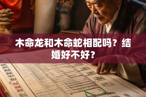 木命龙和木命蛇相配吗？结婚好不好？