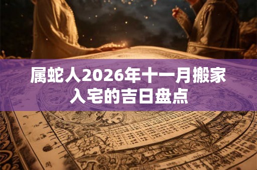 属蛇人2026年十一月搬家入宅的吉日盘点