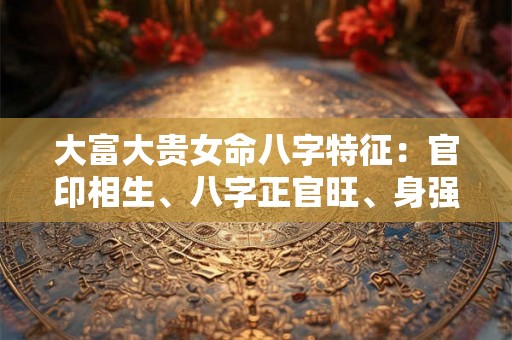 大富大贵女命八字特征:官印相生、八字正官旺、身强官星旺; 大富大贵女命八字特征:官印相生、八字正官旺、身强官星旺;
