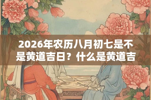 2026年农历八月初七是不是黄道吉日？什么是黄道吉日呢？