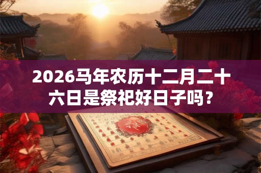 2026马年农历十二月二十六日是祭祀好日子吗? 2026马年农历十二月二十六日是祭祀好日子吗?