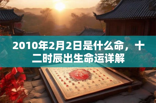 2010年2月2日是什么命，十二时辰出生命运详解