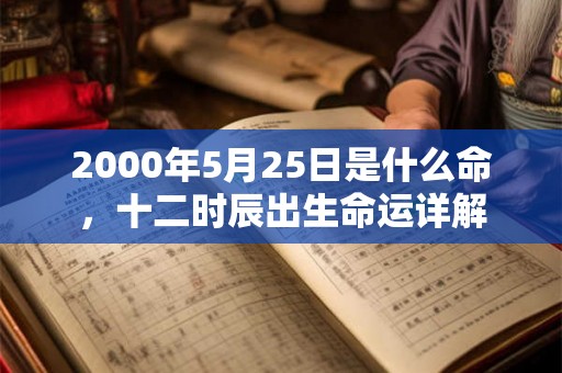 2000年5月25日是什么命，十二时辰出生命运详解