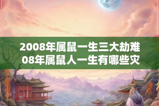 2008年属鼠一生三大劫难 08年属鼠人一生有哪些灾难