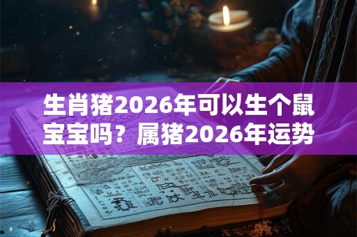 生肖猪2026年可以生个鼠宝宝吗？属猪2026年运势好不好？