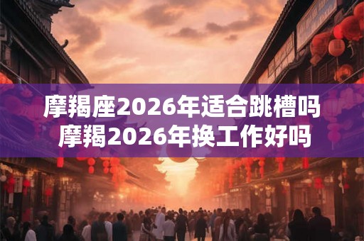 摩羯座2026年适合跳槽吗 摩羯2026年换工作好吗 摩羯座2026年适合跳槽吗 摩羯2026年换工作好吗