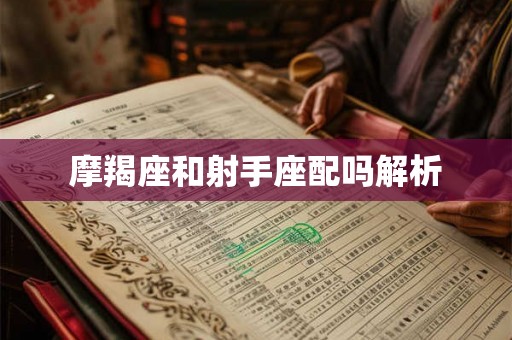 摩羯座和射手座配吗解析 摩羯座和射手座配吗解析