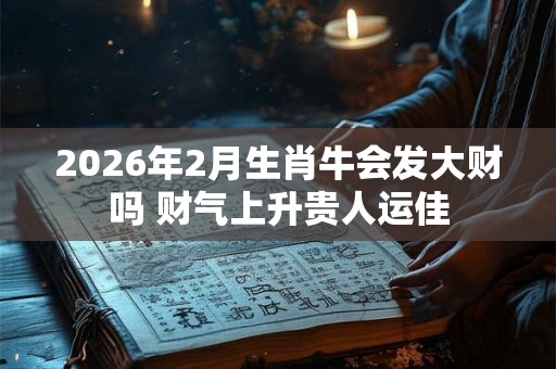 2026年2月生肖牛会发大财吗 财气上升贵人运佳