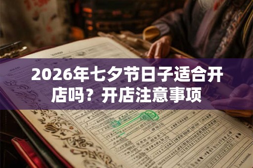 2026年七夕节日子适合开店吗？开店注意事项
