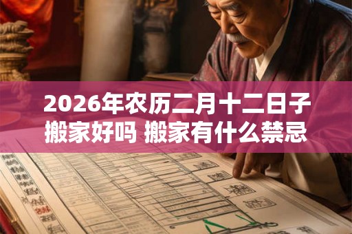 2026年农历二月十二日子搬家好吗 搬家有什么禁忌