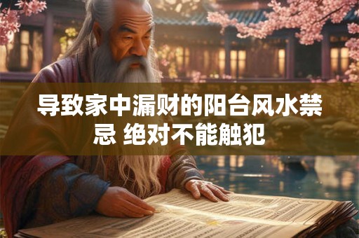 导致家中漏财的阳台风水禁忌 绝对不能触犯