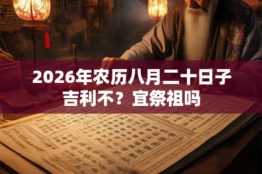 2026年农历八月二十日子吉利不？宜祭祖吗