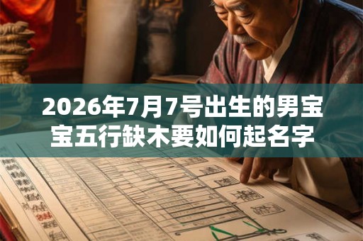 2026年7月7号出生的男宝宝五行缺木要如何起名字