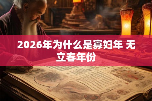 2026年为什么是寡妇年 无立春年份