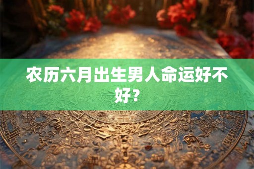 农历六月出生男人命运好不好？