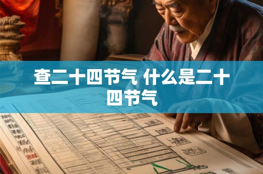 查二十四节气 什么是二十四节气