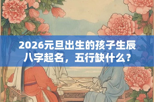 2026元旦出生的孩子生辰八字起名,五行缺什么? 2026元旦出生的孩子生辰八字起名,五行缺什么?