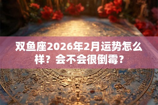 双鱼座2026年2月运势怎么样？会不会很倒霉？