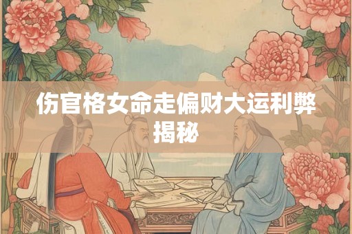 伤官格女命走偏财大运利弊揭秘 伤官格女命走偏财大运利弊揭秘