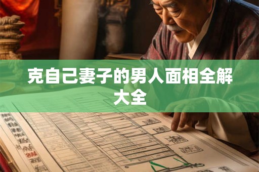 克自己妻子的男人面相全解大全