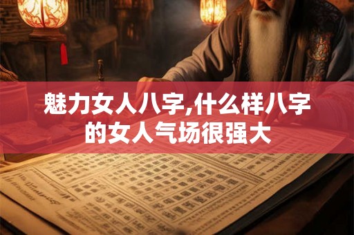 魅力女人八字,什么样八字的女人气场很强大
