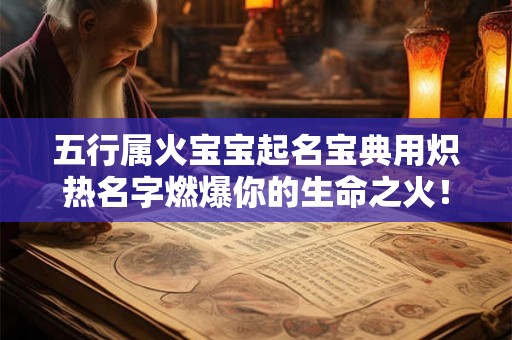 五行属火宝宝起名宝典用炽热名字燃爆你的生命之火! 五行属火宝宝起名宝典用炽热名字燃爆你的生命之火!