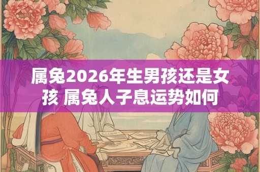 属兔2026年生男孩还是女孩 属兔人子息运势如何 属兔2026年生男孩还是女孩 属兔人子息运势如何