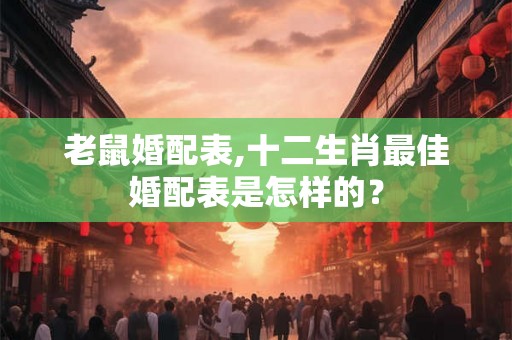 老鼠婚配表,十二生肖最佳婚配表是怎样的? 老鼠婚配表,十二生肖最佳婚配表是怎样的?