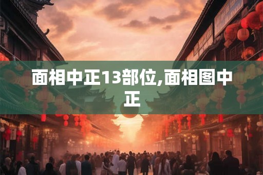面相中正13部位,面相图中正